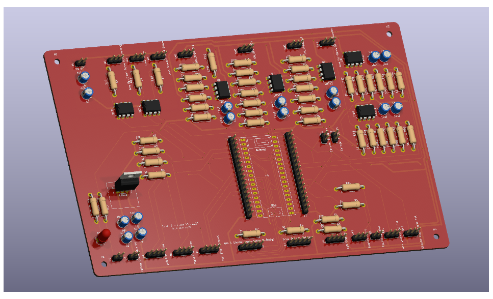 Brain control PCB render